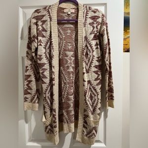 Tribal Print Pink Republic Cardigan!